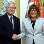 12 October 2019 National Assembly Speaker Maja Gojkovic and the Speaker of Senate of Argentina Federico Pinedo